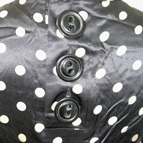 Elizabeth McKay Polka Dot Tie Waist Mini Silk Dress(Size 4) - Picture 12 of 14